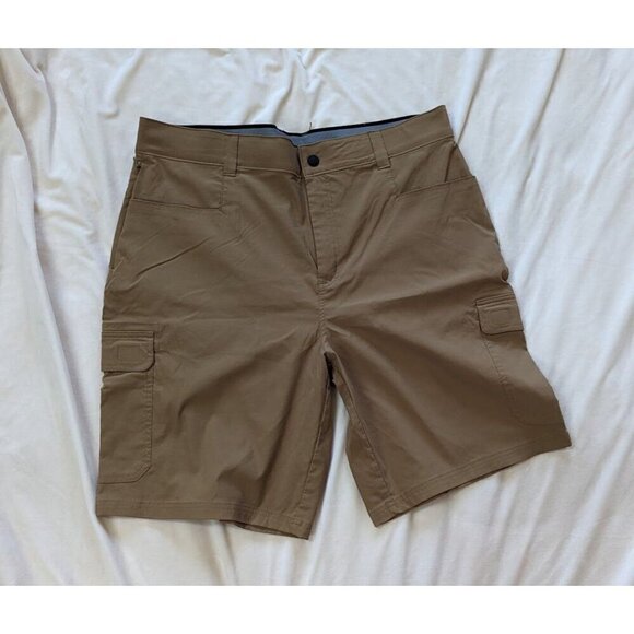 Orvis Shorts Men's 38 Tech Cargo Performance Hiking Brown Outdoors Stretch - Picture 1 of 4